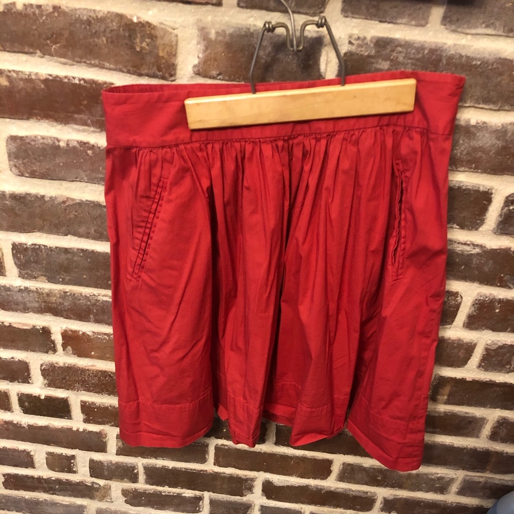 Red flare banana republic skirt